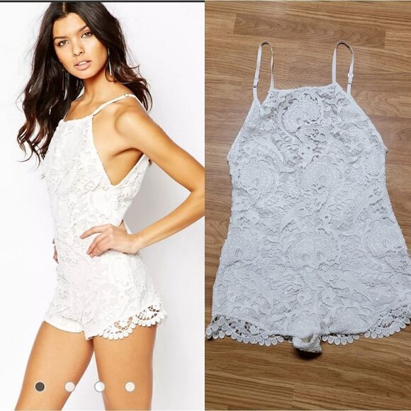 Stone Cold Fox Ryder White Lace Romper M/L - Picture 1 of 11